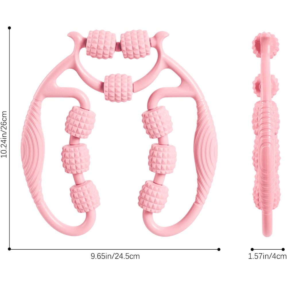 Home & Outdoor Direct Pink 9 Wheel Leg Muscle Roller Massager Image 6
