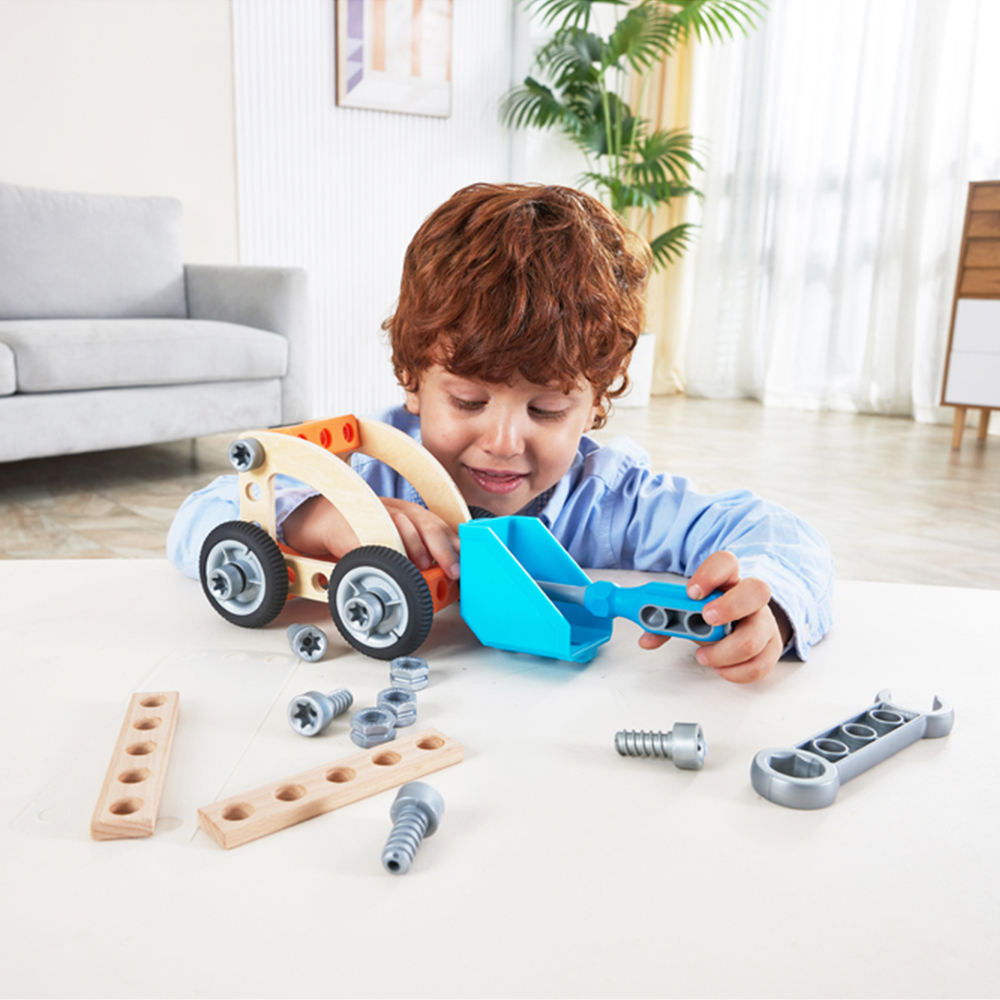 Hape Build and Drive Car Play Set Image 2