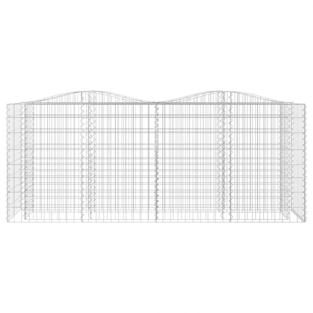 vidaXL Silver Galvanised Iron Gabion Raised Bed 200 x 50 x 100cm Image 2