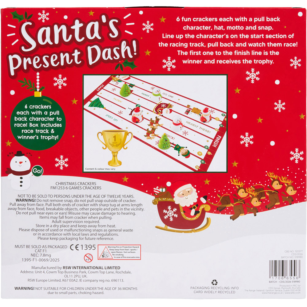 Pack of 6 Present Dash Games Crackers Image 4