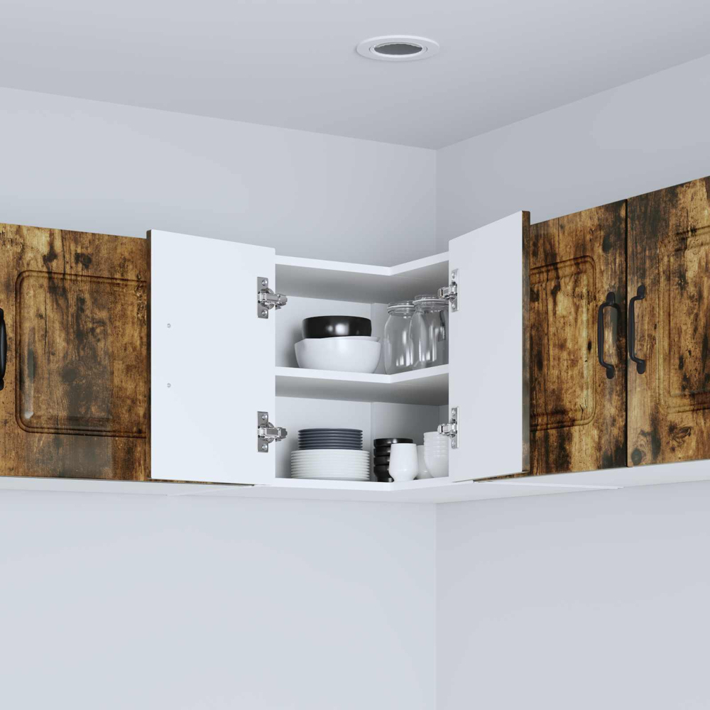 vidaXL Kalmar 2 Door Smoked Oak Wall Kitchen Cabinet Image 9