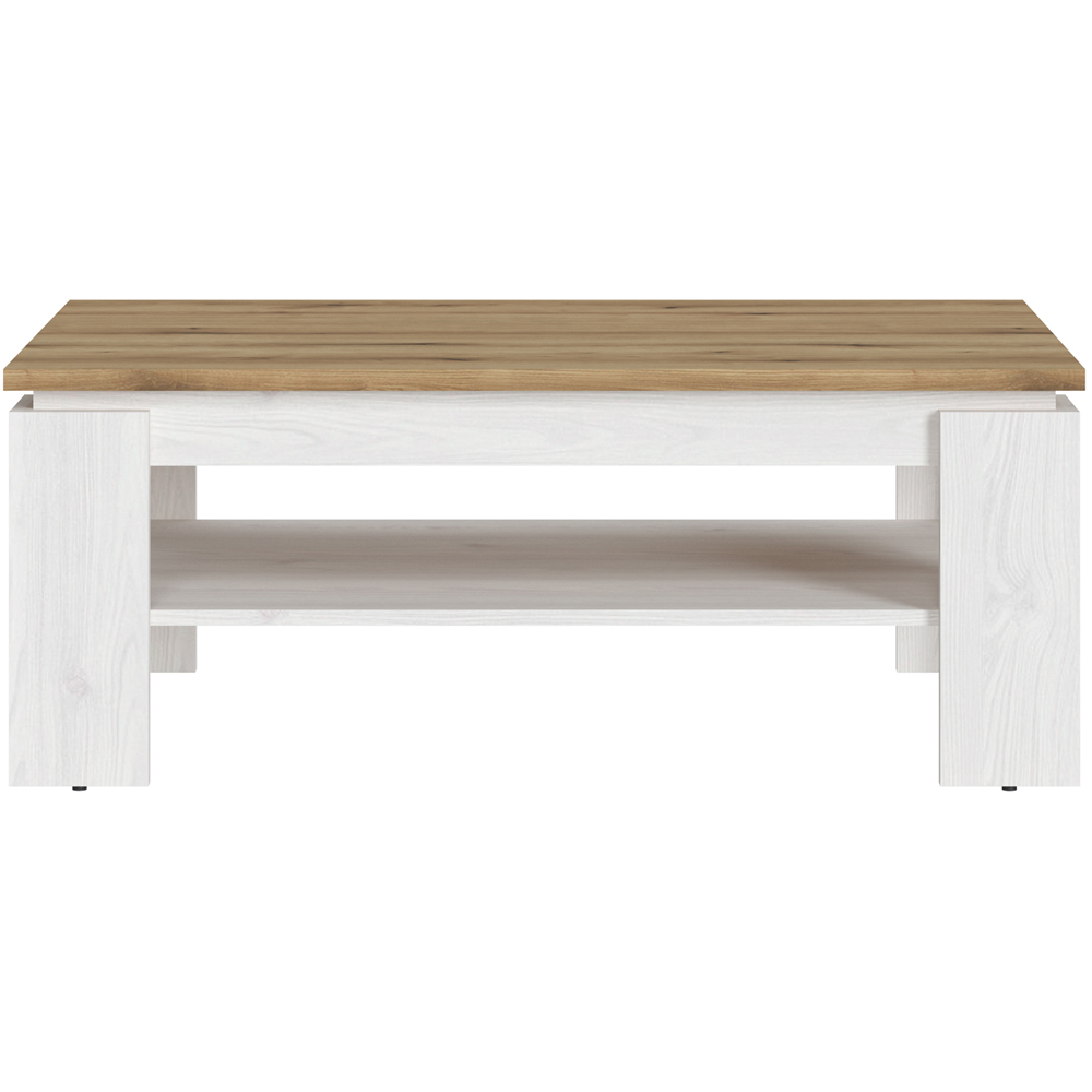 Florence Celesto White and Oak Coffee Table Image 3