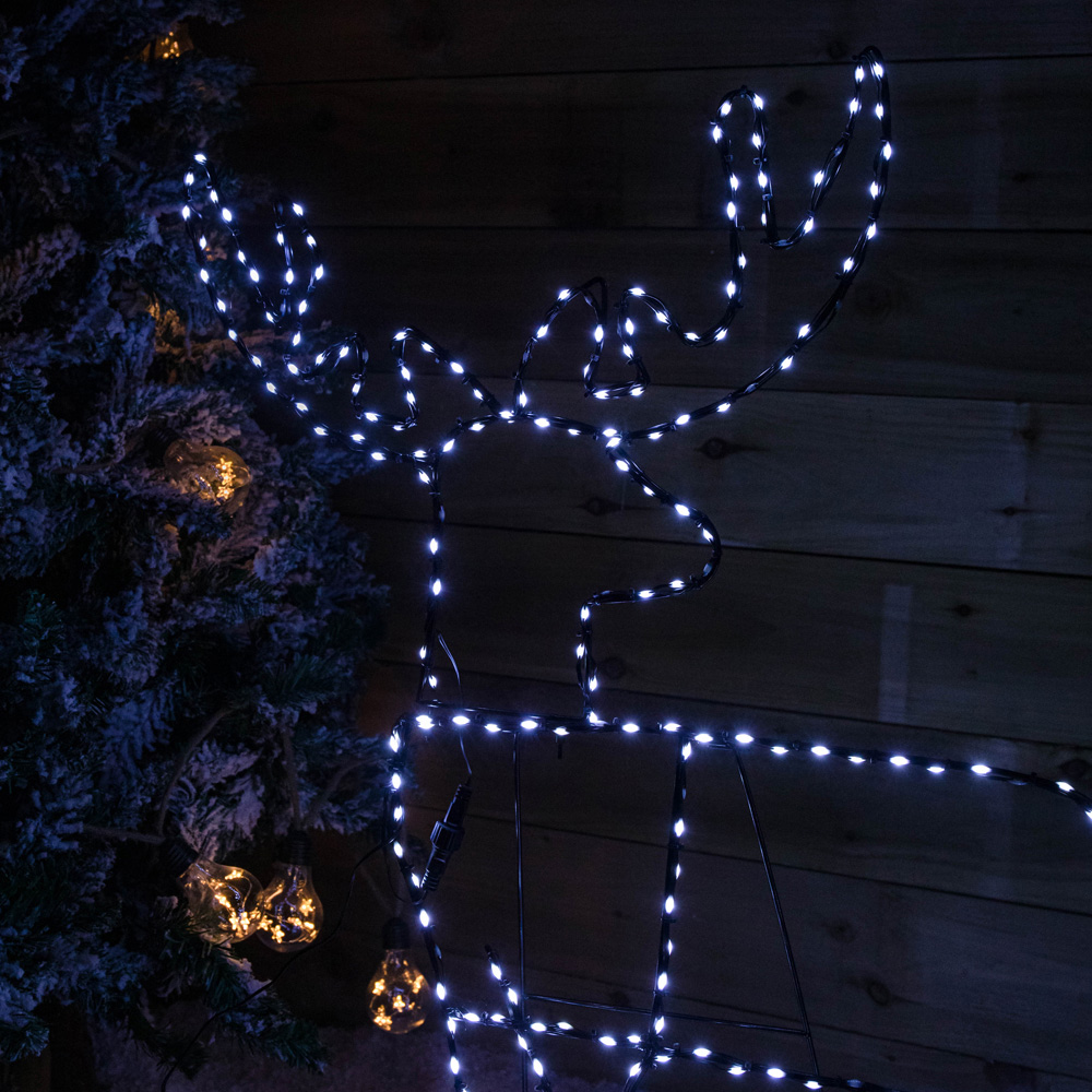 Samuel Alexander 292 Cool White LED Light Up Christmas Standing Reindeer 2.6ft Image 3