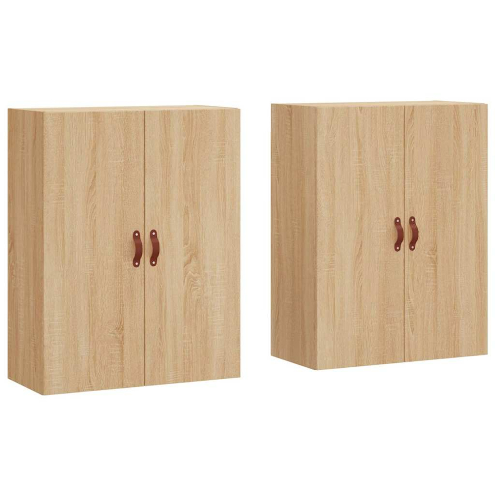 vidaXL 2 Door Brown Sonoma Oak Wall Mounted Cabinet 2 Pack Image 2