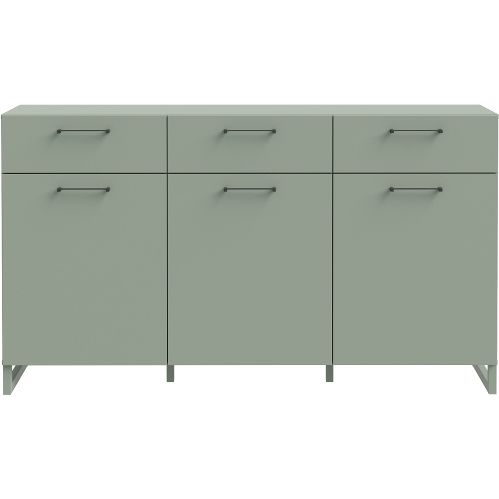 Florence Sali 3 Door 3 Drawer Sage Green Sideboard Image 3