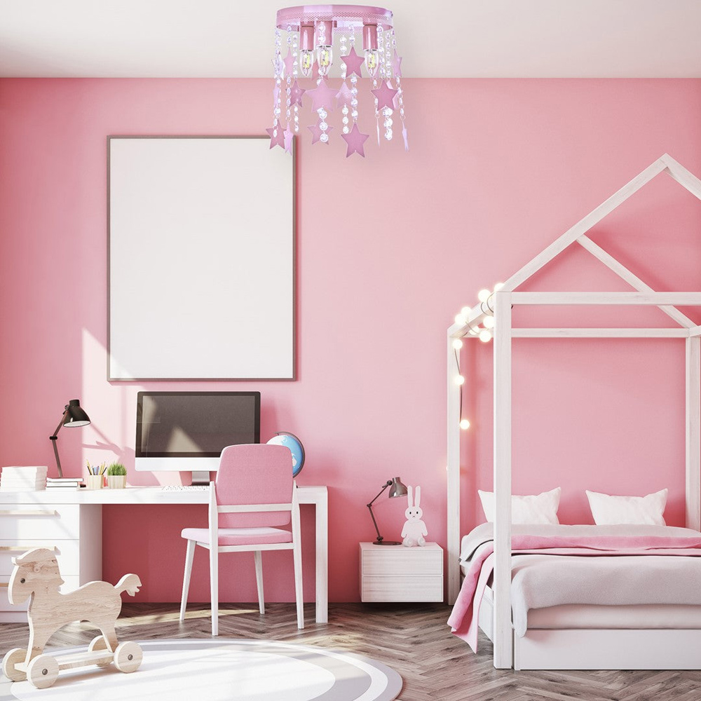 Milagro Star Baby Pink Ceiling Lamp 230V Image 6