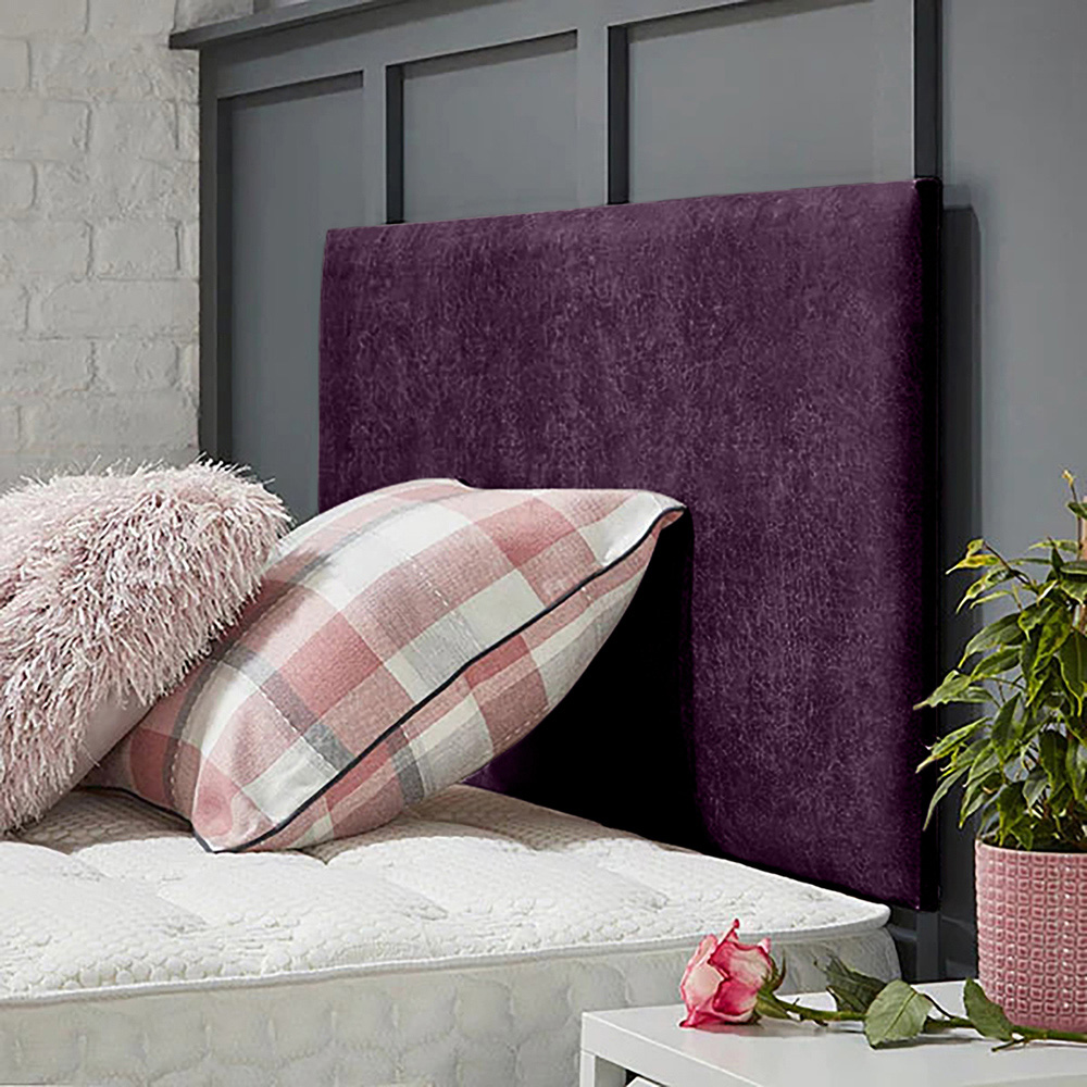 Eleganza Home Fluso Super King Size Purple Naples Strutted Headboard Image 2