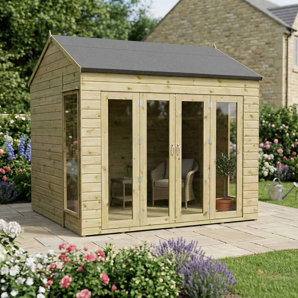 Mercia 8 x 8ft Double Door Vermont Summerhouse Image 2