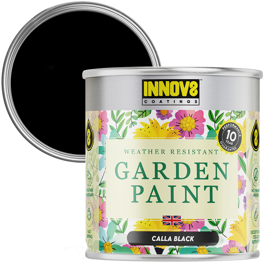 Innov8 Coatings Calla Black Garden Paint 750ml Image 1