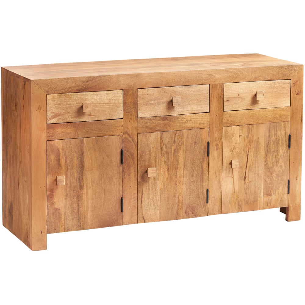 Brooklyn Napoli Toko 3 Door 3 Drawer Light Mango Large Sideboard Image 2