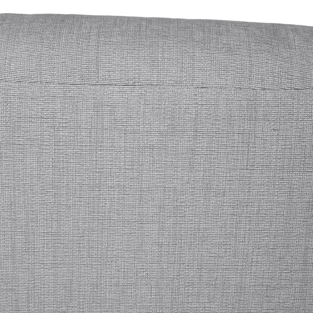 Living and Home Grey Chenille Push Back Recliner Armchair with Footrest Image 5