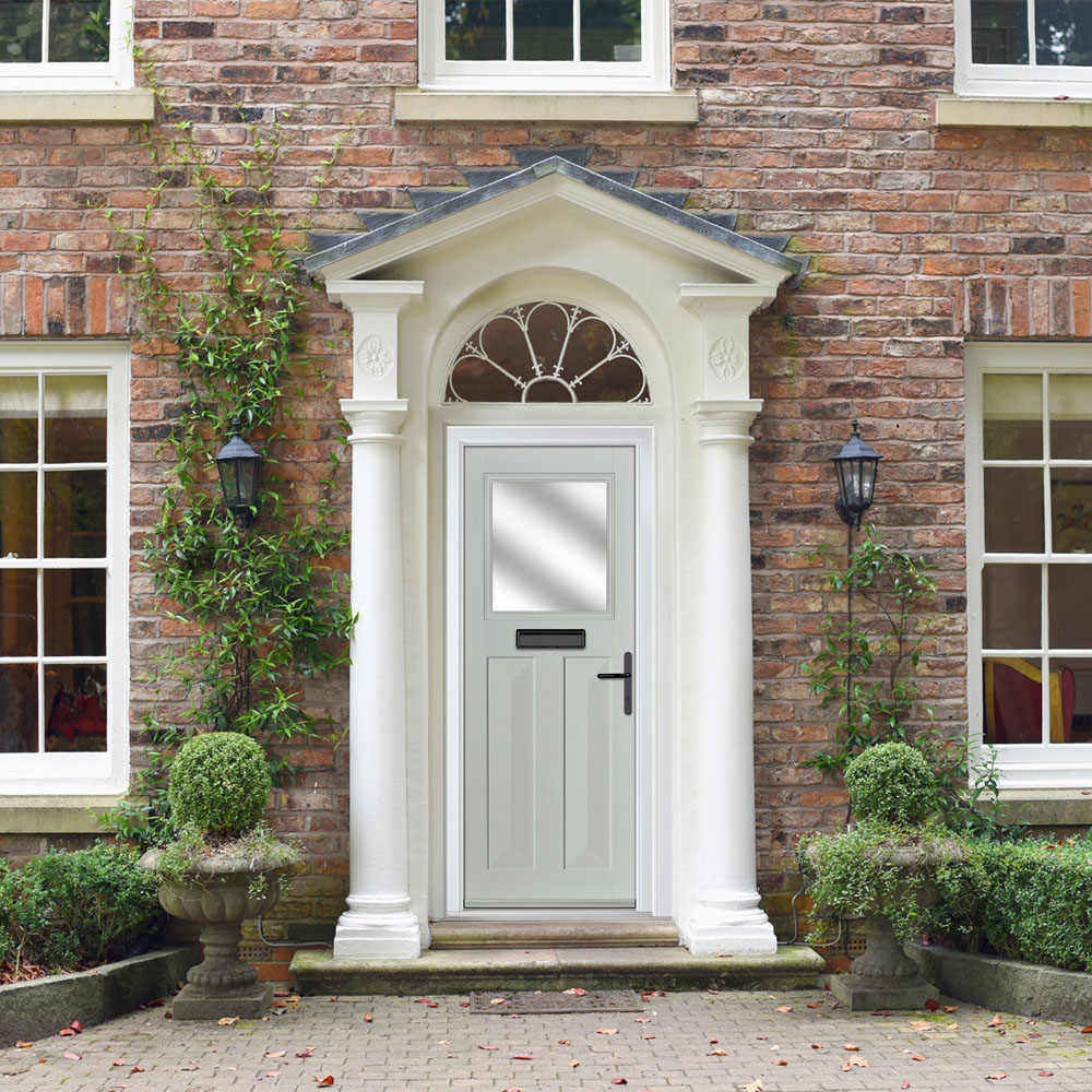 Crystal-Direct Eaton Agate Grey GRP Stipolytte Glass Left Hand Open Front Door 2090 x 920mm Image 2