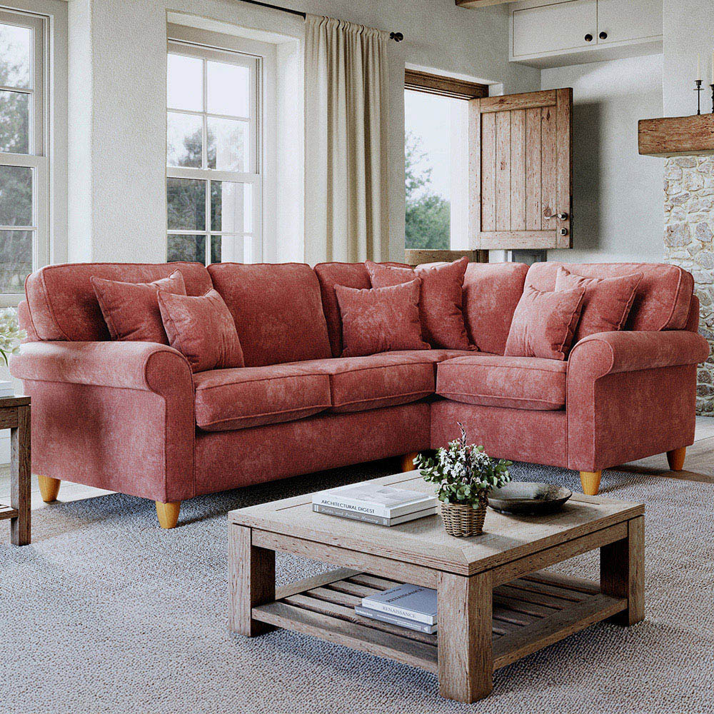 Sinatra 3 Seater Glory Deep Terra Left Hand Corner Sofa Image 1