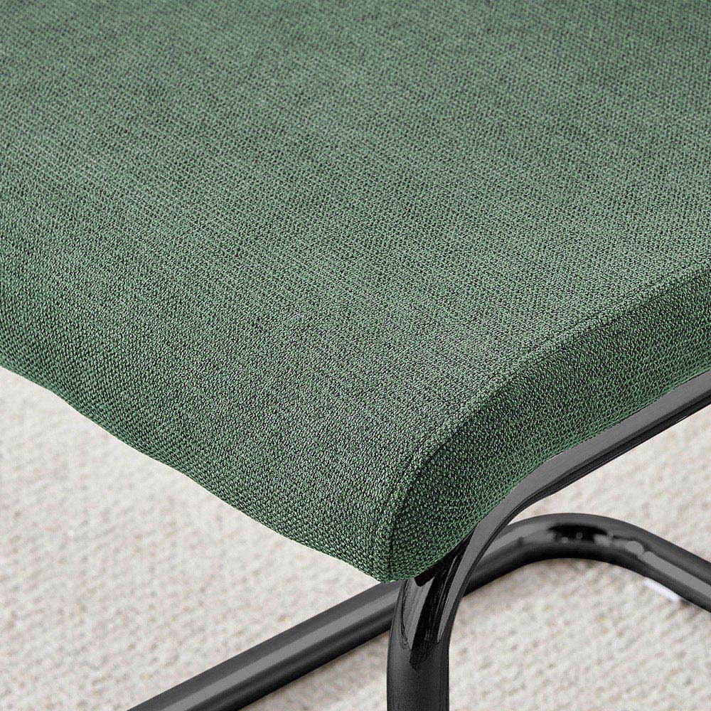 Furniturebox Fontana Set of 2 Green and Black Dining Chair Image 2