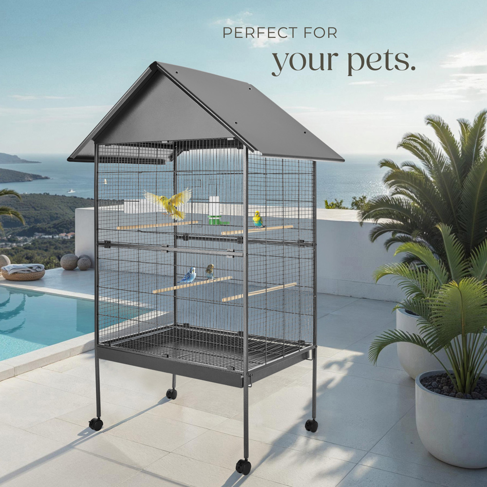 tectake Anthracite Bird Cage 168cm Image 7