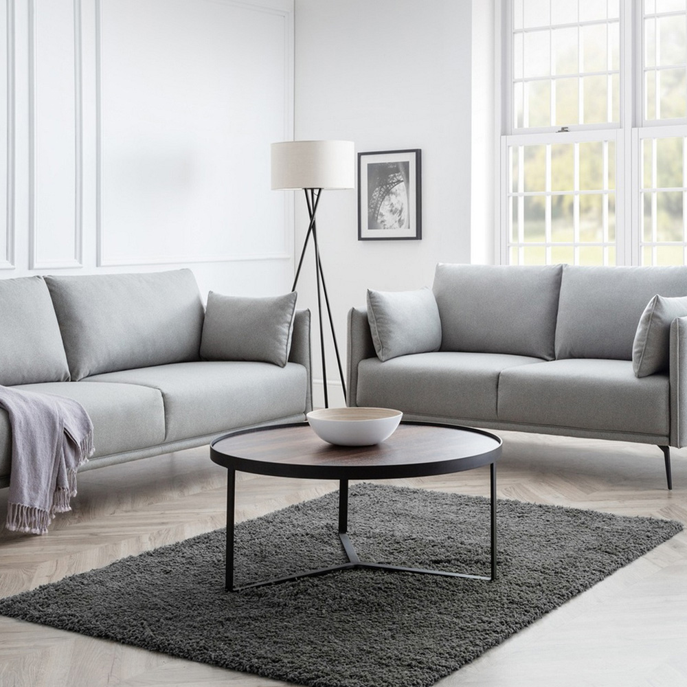 Julian Bowen Rohe 2 Seater Platinum Wool Sofa  Image 6