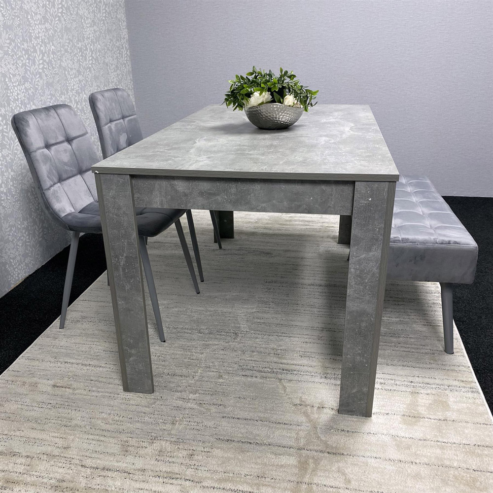 Kosy Koala 4 Seater Stone Dining Set Grey Image 1