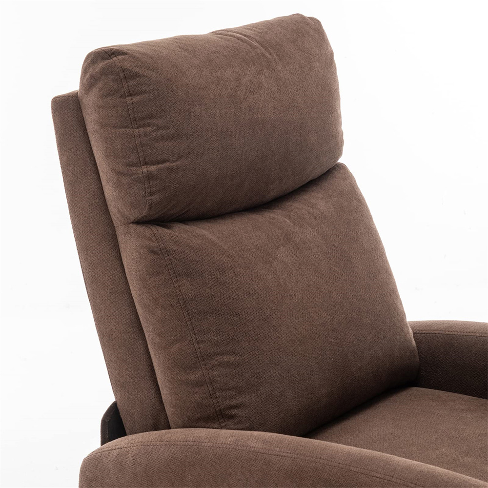 Furniture One Brown Velvet Pushback Massage Armchair Image 3