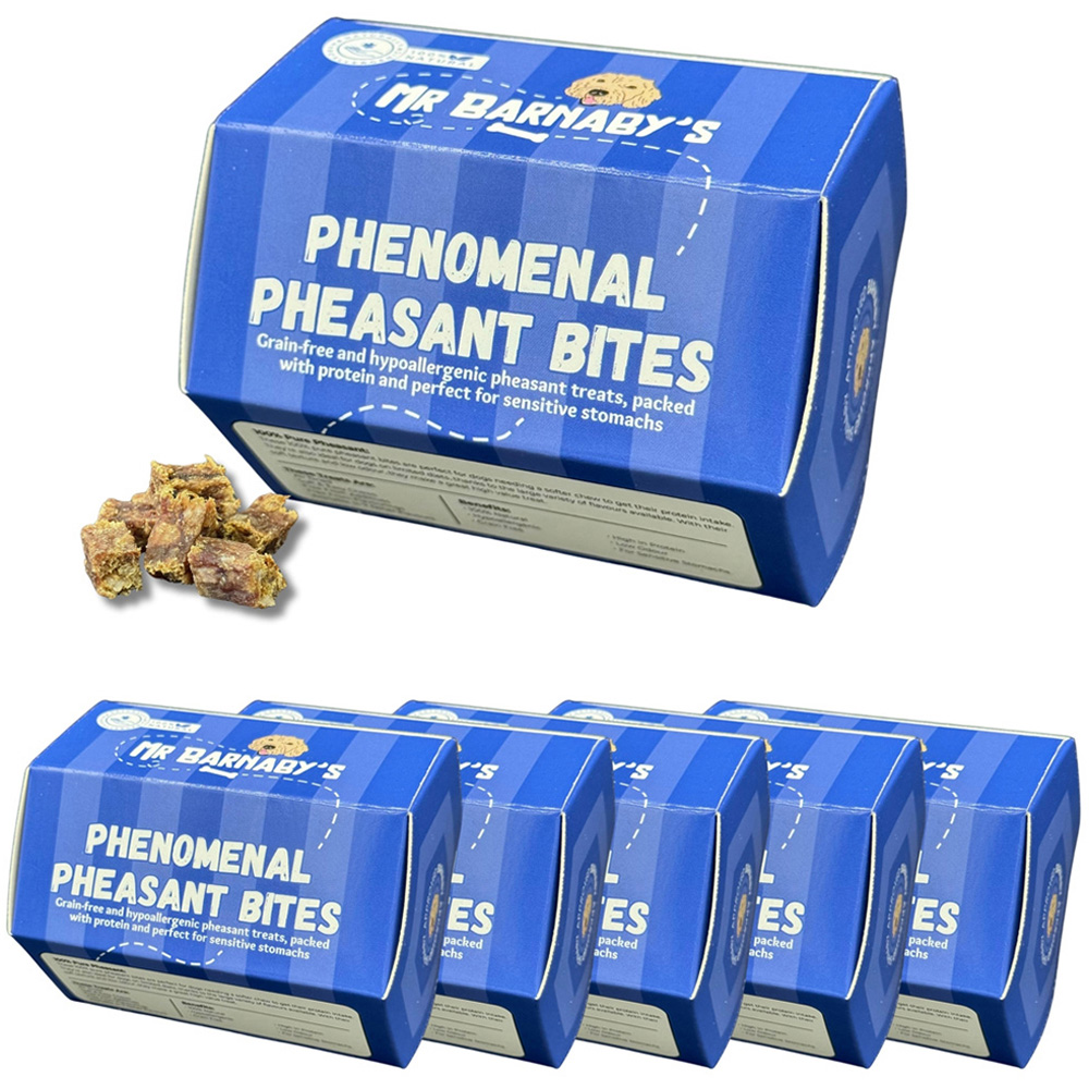 Mr Barnaby's Phenomenal Pheasant Bites Dog Treats 6 Pack Image 1