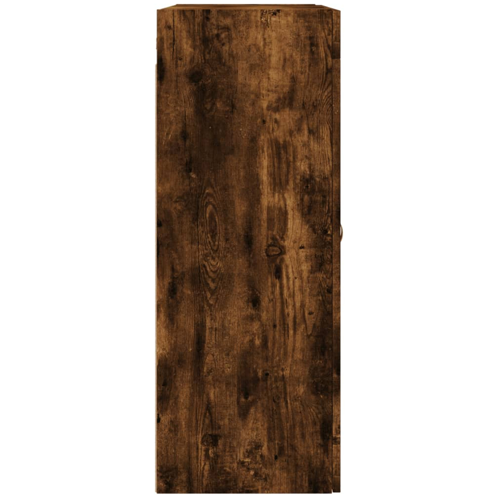 vidaXL 2 Glass Door Brown Smoked Oak Wall Mounted Cabinet Image 6