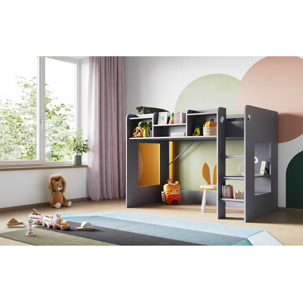 Flair Wizard Single Grey Junior Mid High Sleeper Image 5