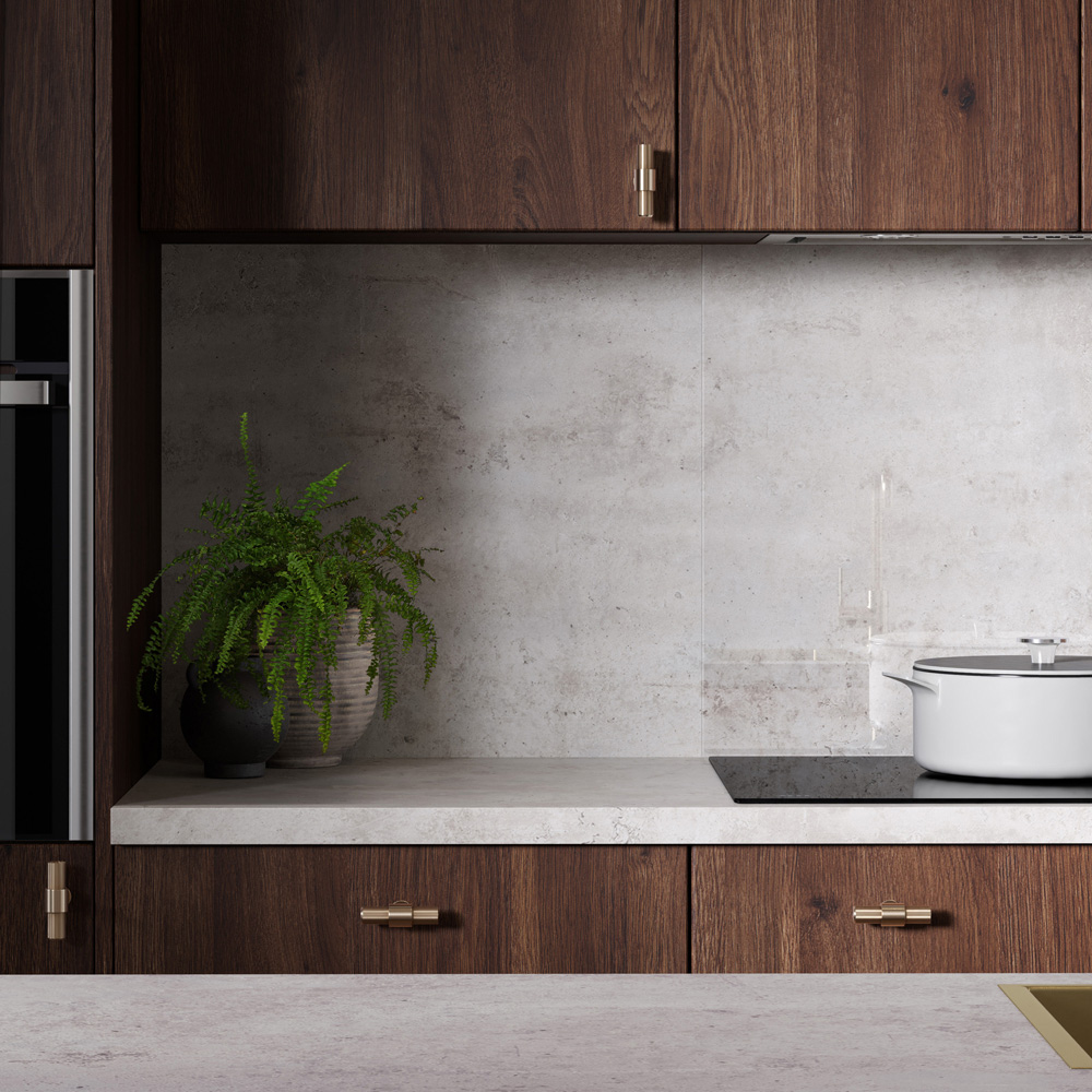 Omega Modern Cement Laminate Kitchen Edging 3000 x 100mm Image 5