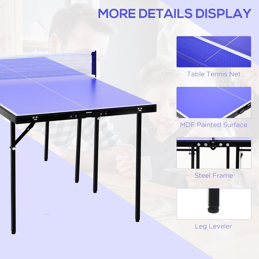HOMCOM Foldable Mini Table Tennis Set with Net Image 7