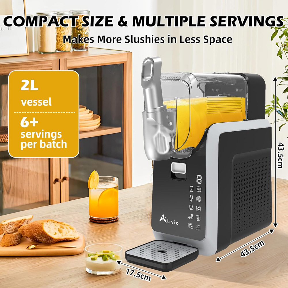 Alivio Black Multi-Purpose 2L Frozen Drink and Slushy Maker Machine Image 9