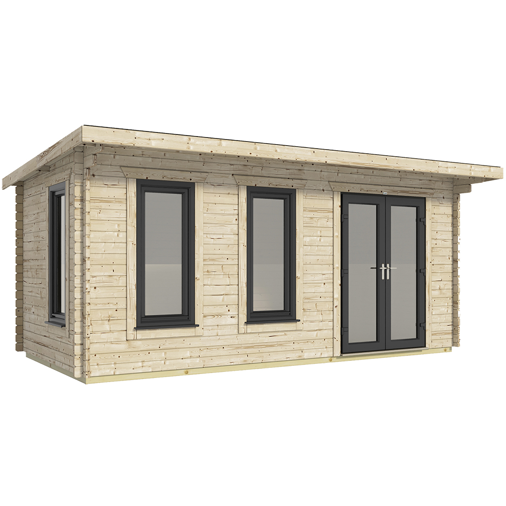 Power Sheds 20 x 10ft Right Double Door Pent Log Cabin Image 1