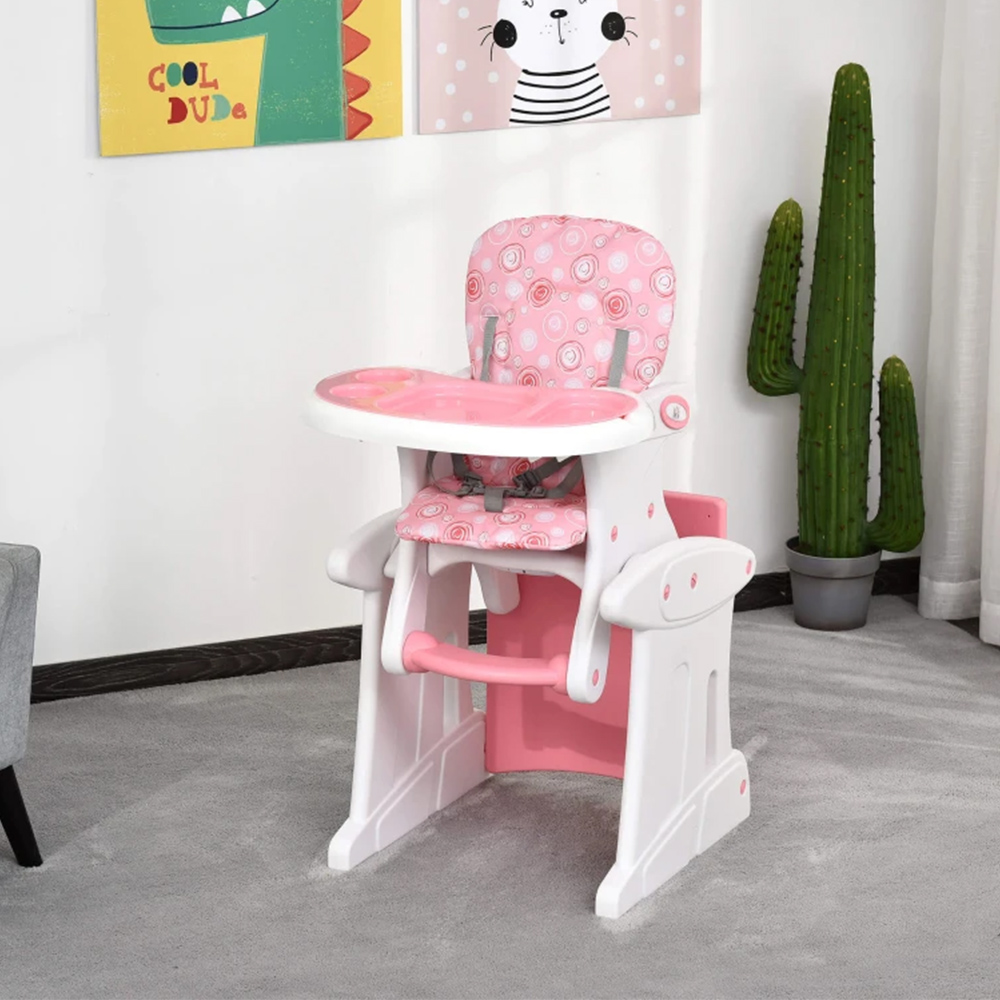 Portland Pink Baby High Chair Booster Seat Image 1
