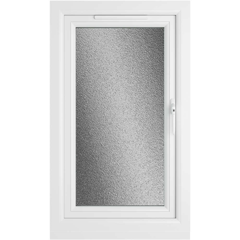 Crystal Agate and White RH Side Hung Obscure Double Glazed Window 610 x 1115mm Image 3