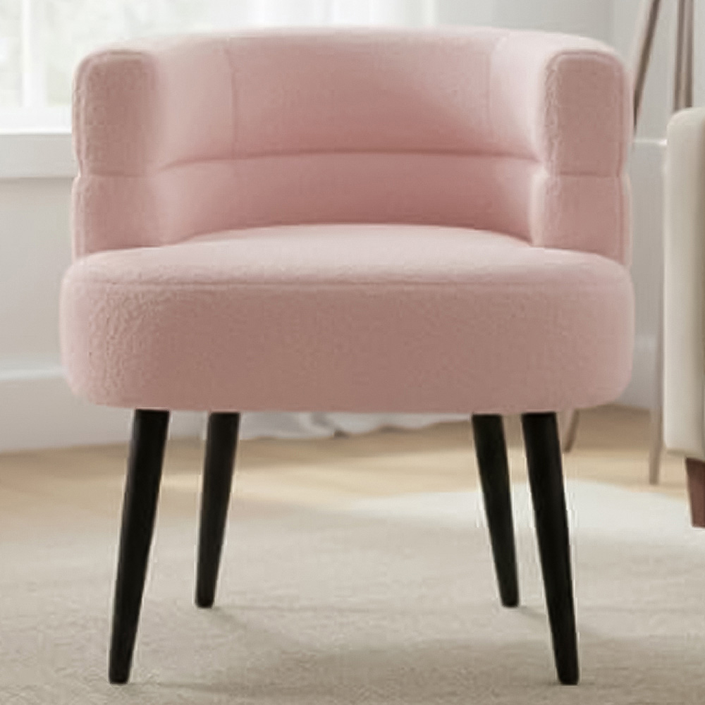 Alivio Pink Sherpa Sofa Chair Image 1