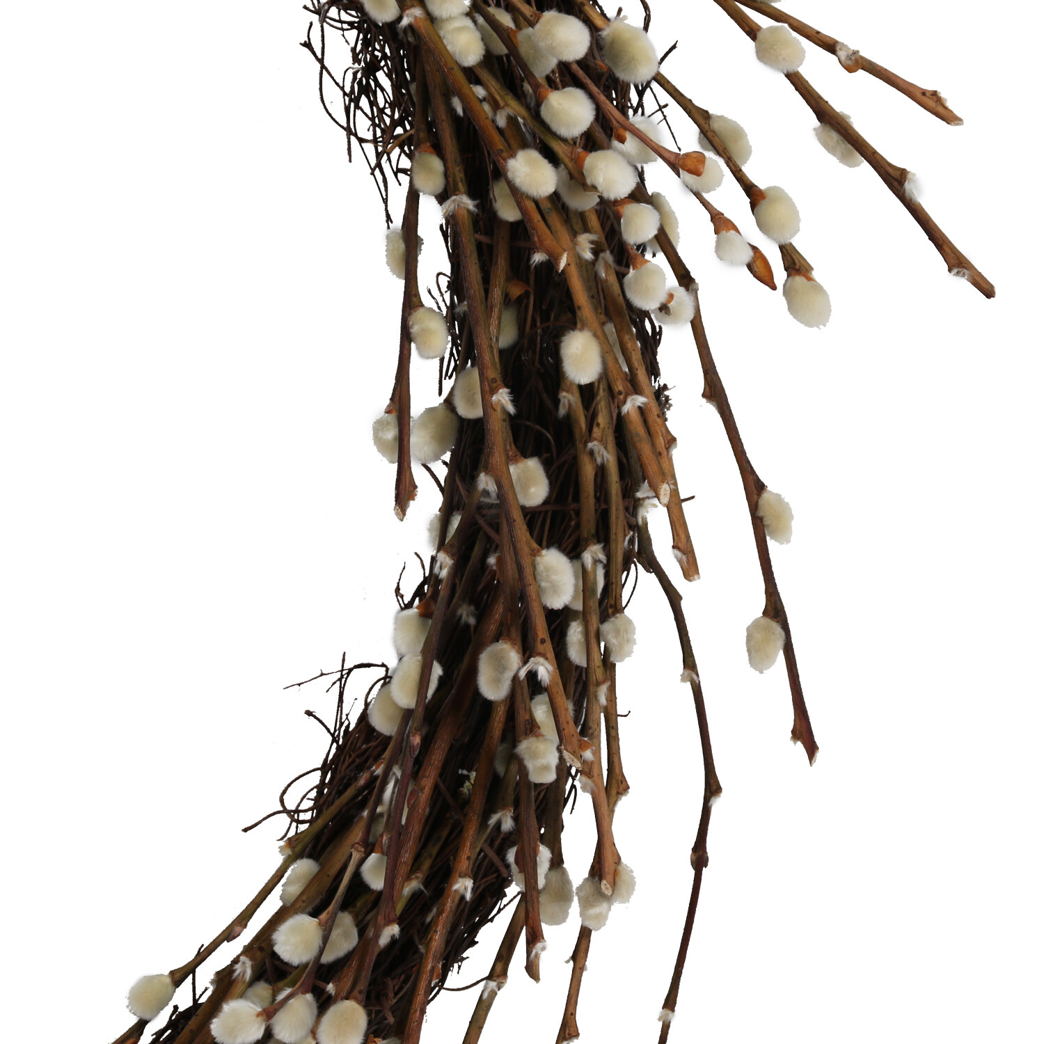 Natural Brown Pussywillow Wreath 60cm Image 2