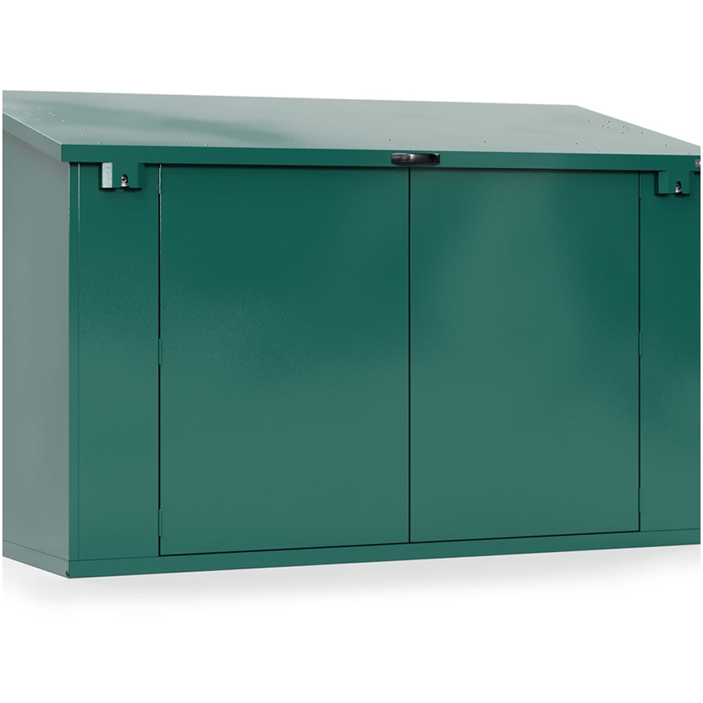 Asgard Maxess E Pro 8 x 4ft Double Door Green Bike Storage Shed Image 3