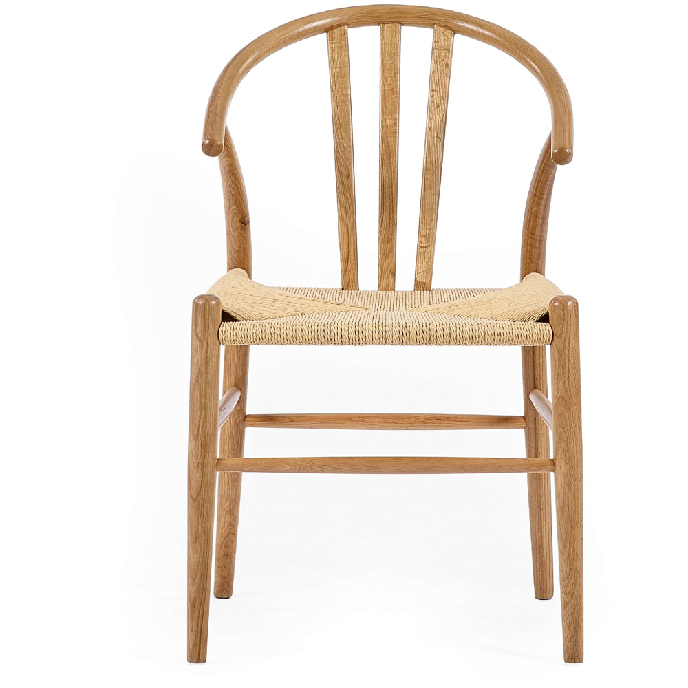 Julian Bowen Symi Set of 2 Natural Oak Dining Chair Image 4
