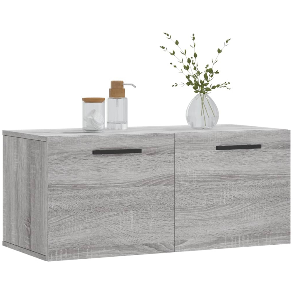 vidaXL 2 Door Grey Sonoma Oak Wall Cabinet Image 3