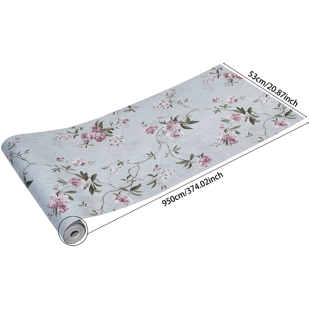 Living and Home Floral Pattern 3D Embossed Multicolour Non-Pasted Non-Woven Wallpaper Image 8
