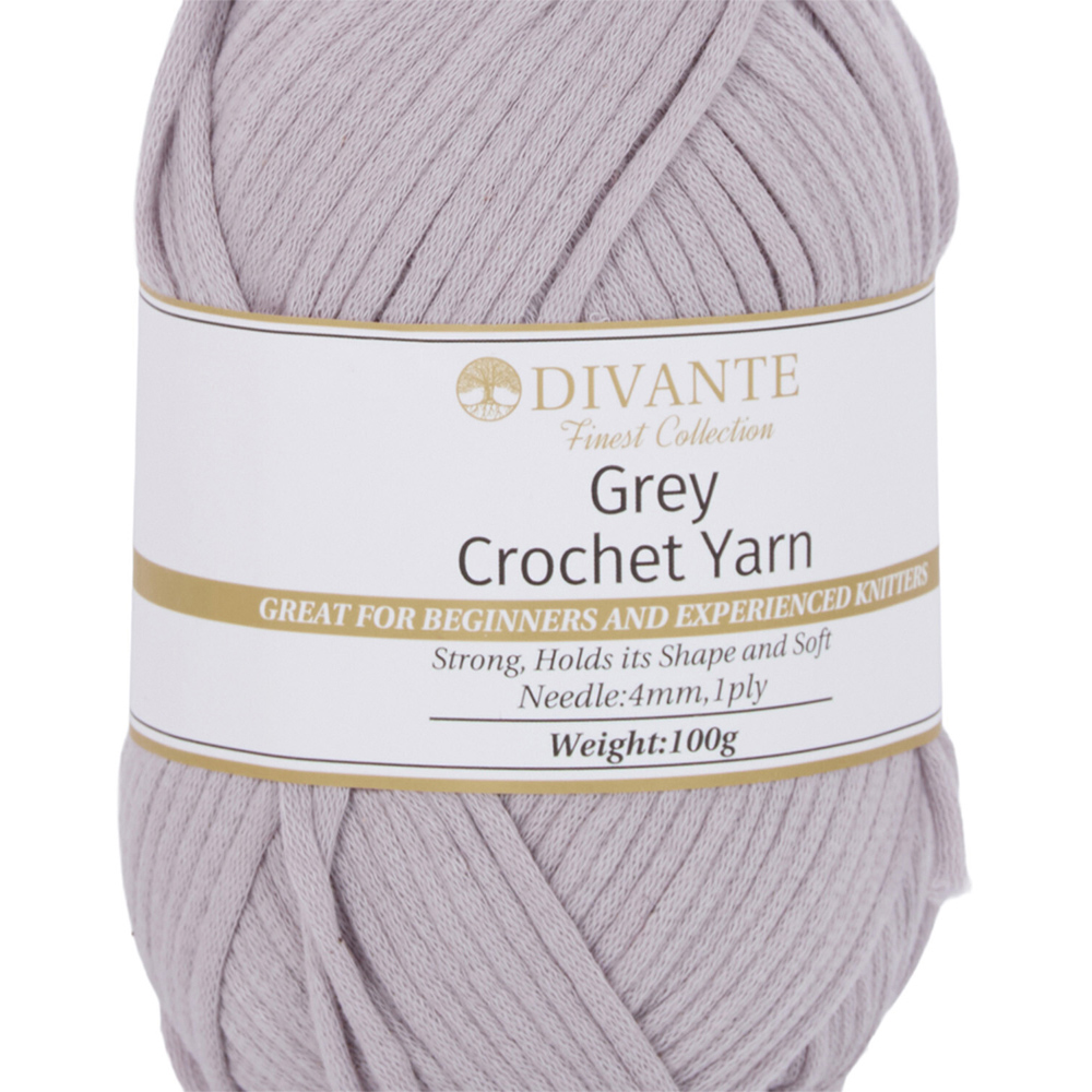 Crochet Yarn Grey Image 2