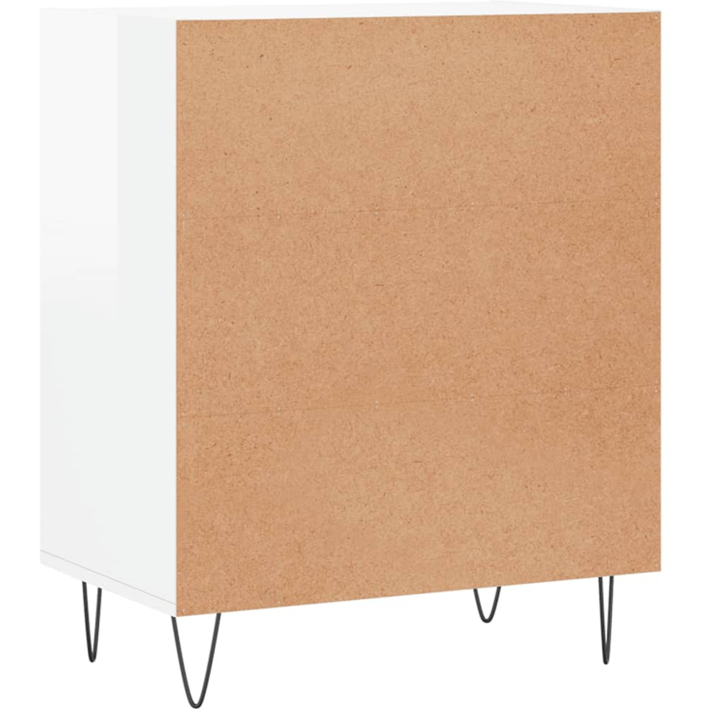 vidaXL 3 Shelf High Gloss White Sideboard Image 6