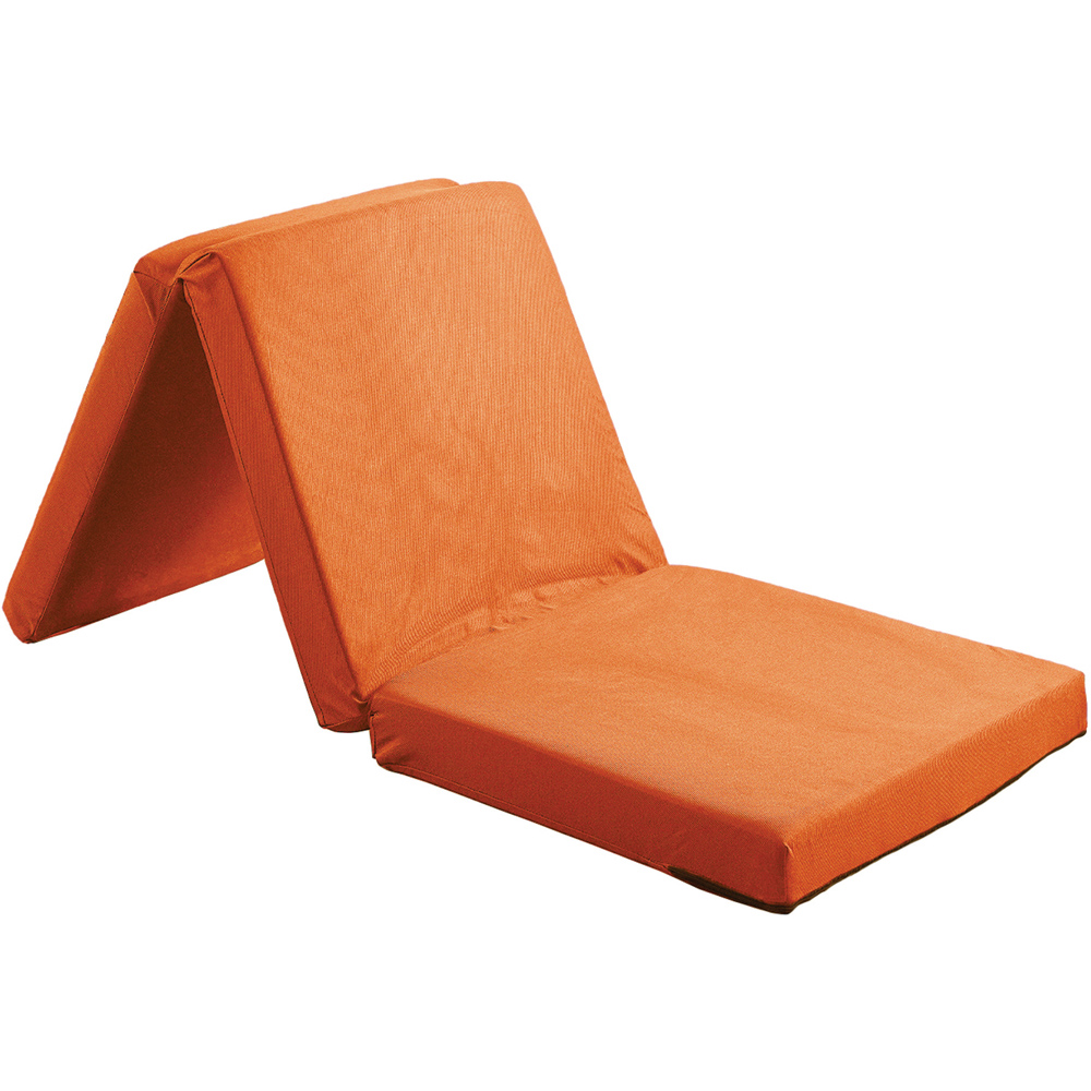 Visco Therapy Single Orange Folding Futon Z Bed Mattress Image 2