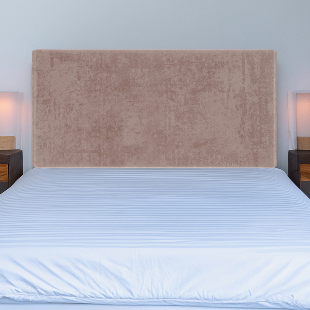 Bedmaster Single Mink Naples Velvet Valencia Plain Headboard Image 1
