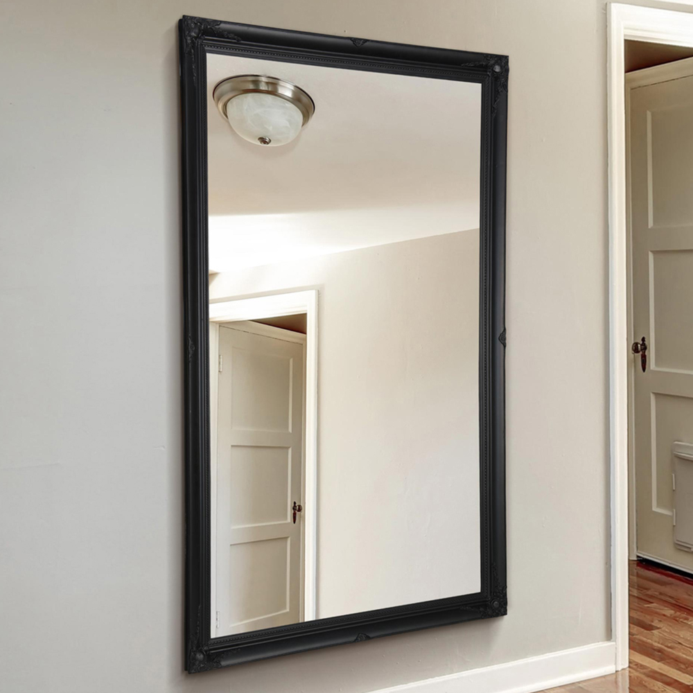 MirrorOutlet Hamilton Black Shabby Chic Wall Mirror 168 x 107cm Image 2