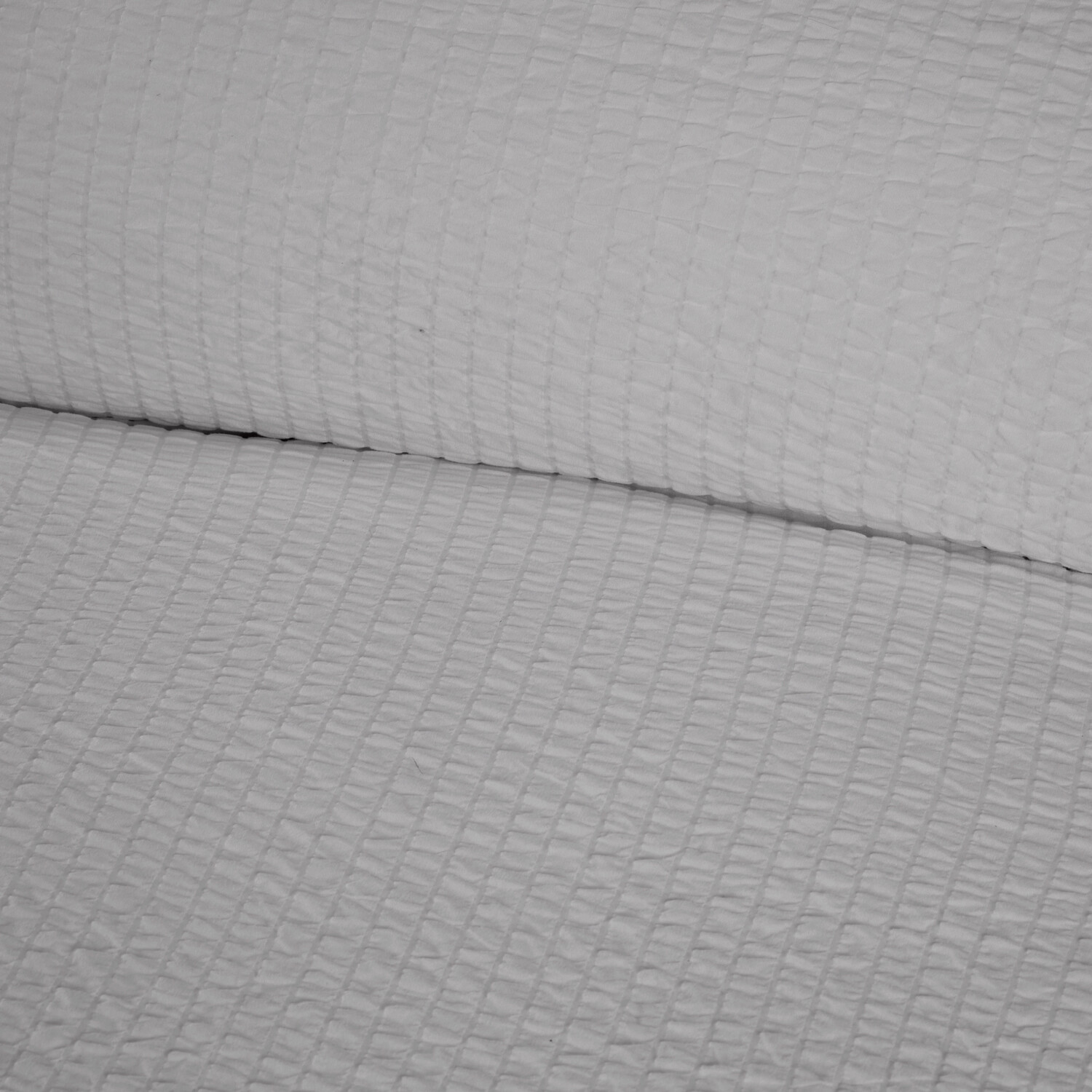 Seersucker Washable Duvet Set Silver Double Image 2