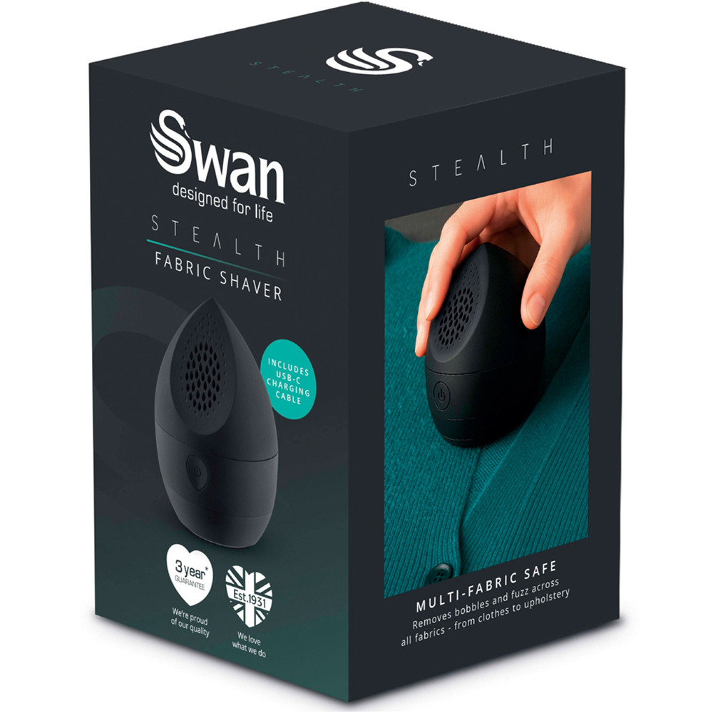 Swan Stealth Black Cordless Fabric Shaver Image 7