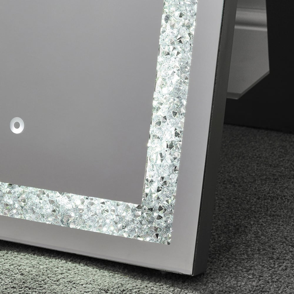 Crystal Effect LED Free Standing Mirror 153 x 48cm Image 5