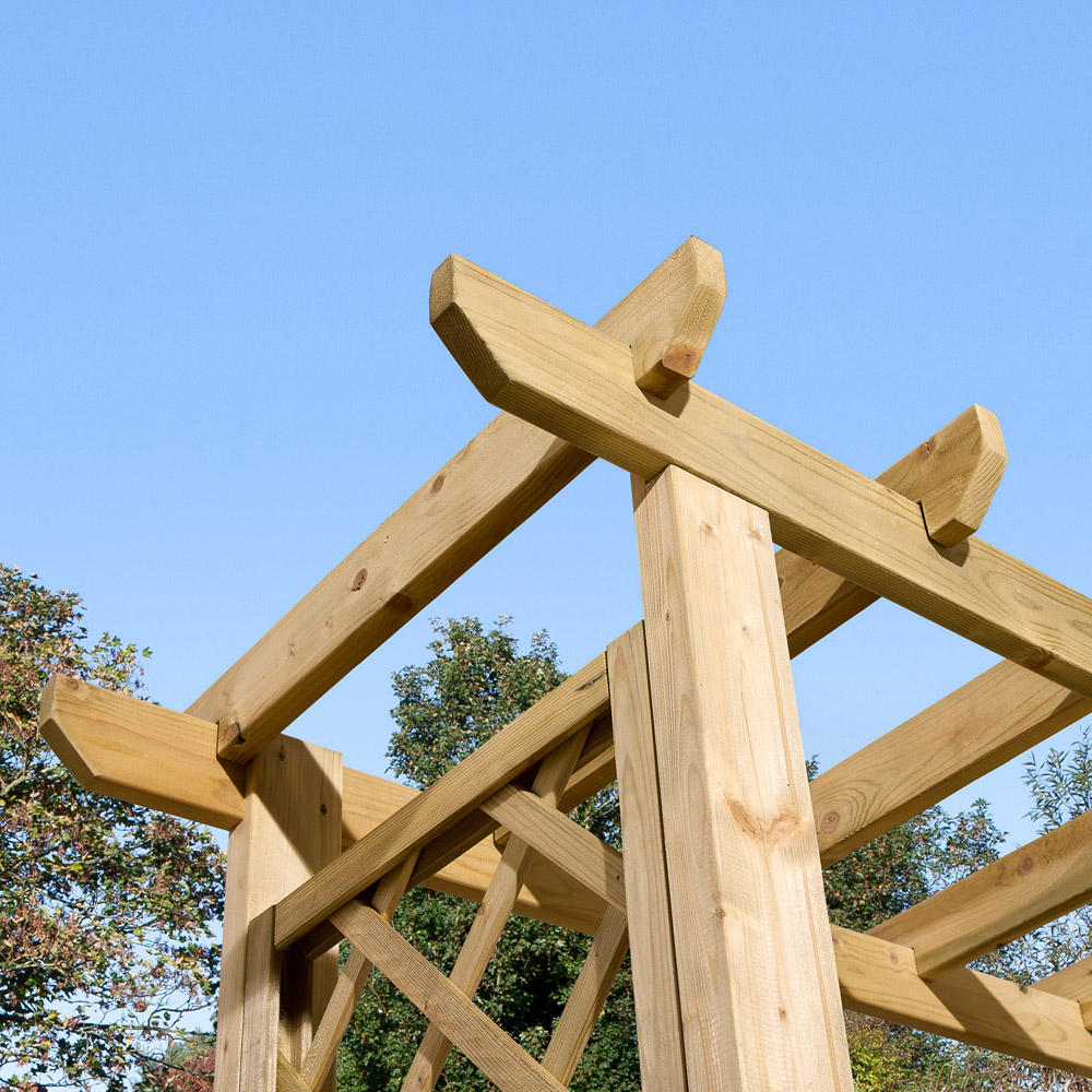 Rowlinson Richmond 4 Seater 6.3 x 6.9ft Corner Arbour Image 6