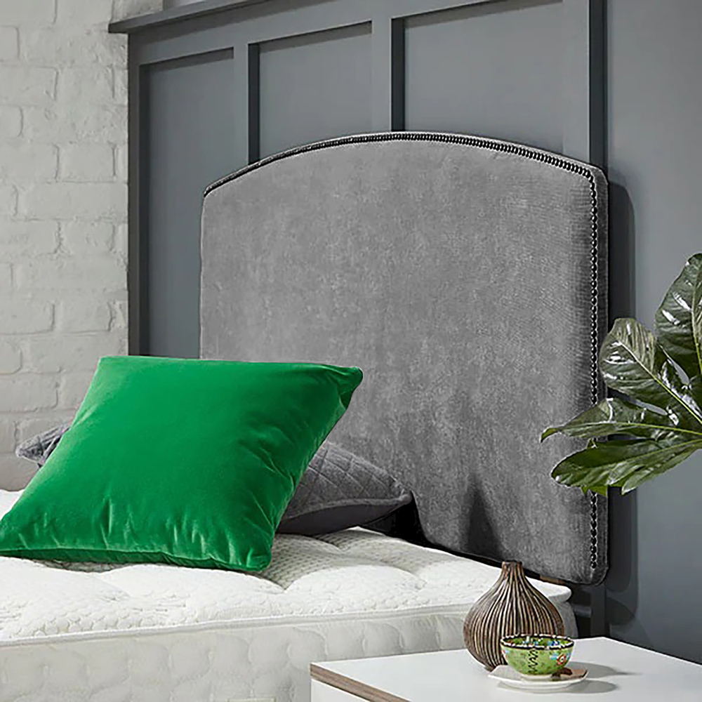 Eleganza Home Russo Super King Size Silver Naples Strutted Headboard Image 2