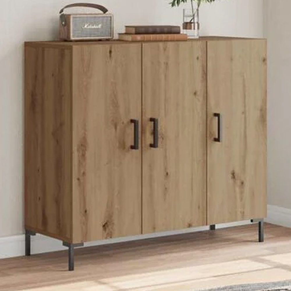 vidaXL 2 Door Sonoma Oak Sideboard Image 1