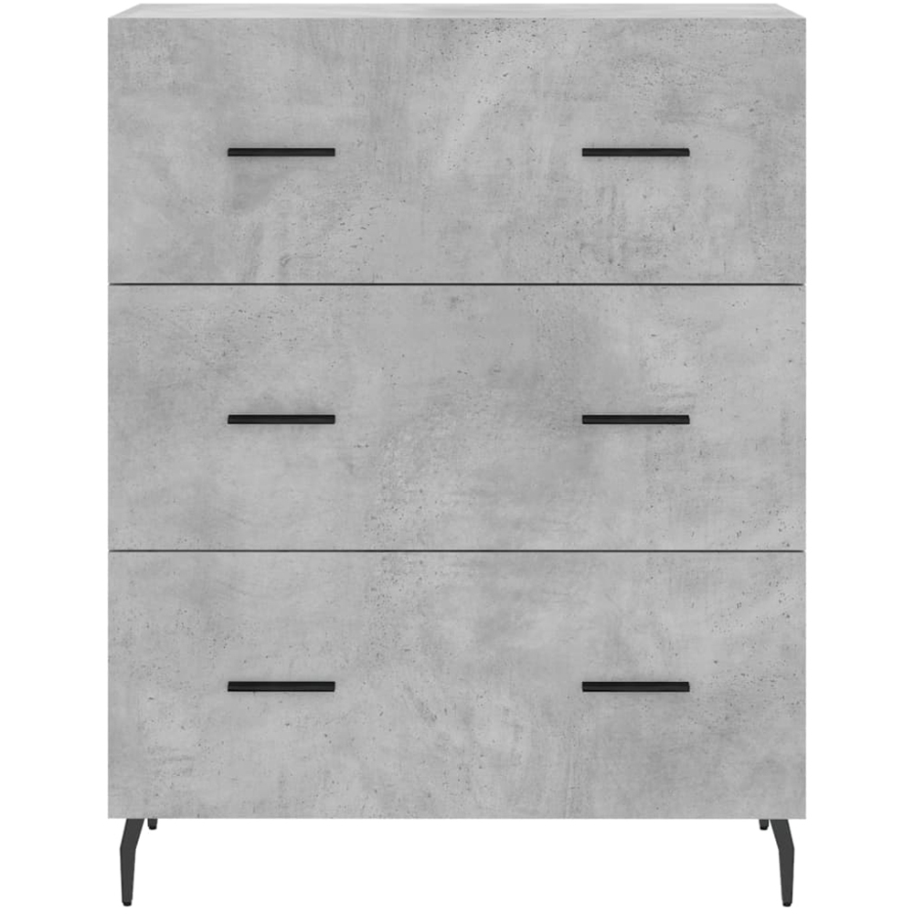 vidaXL 2 Door 3 Drawer Concrete Grey Highboard Image 8