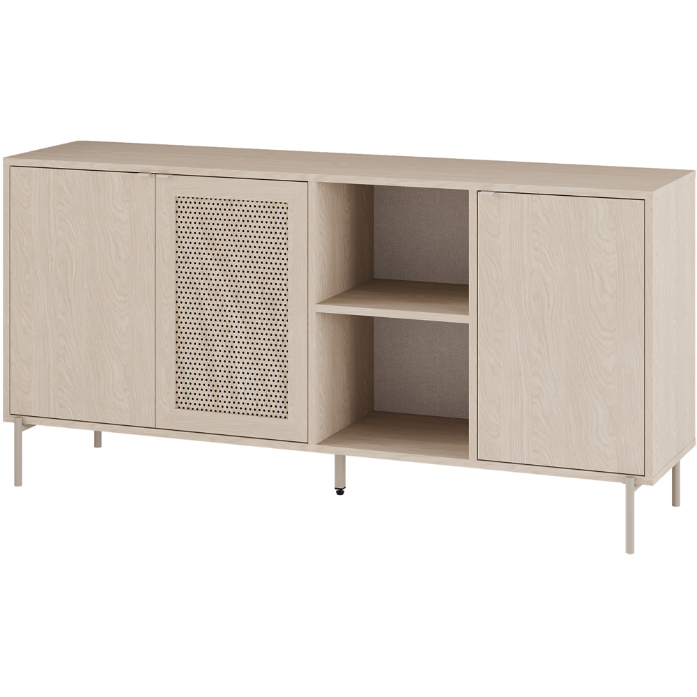 Decortie New Inca 3 Door 2 Shelf Pusula Sandstone Metal Sideboard Image 2